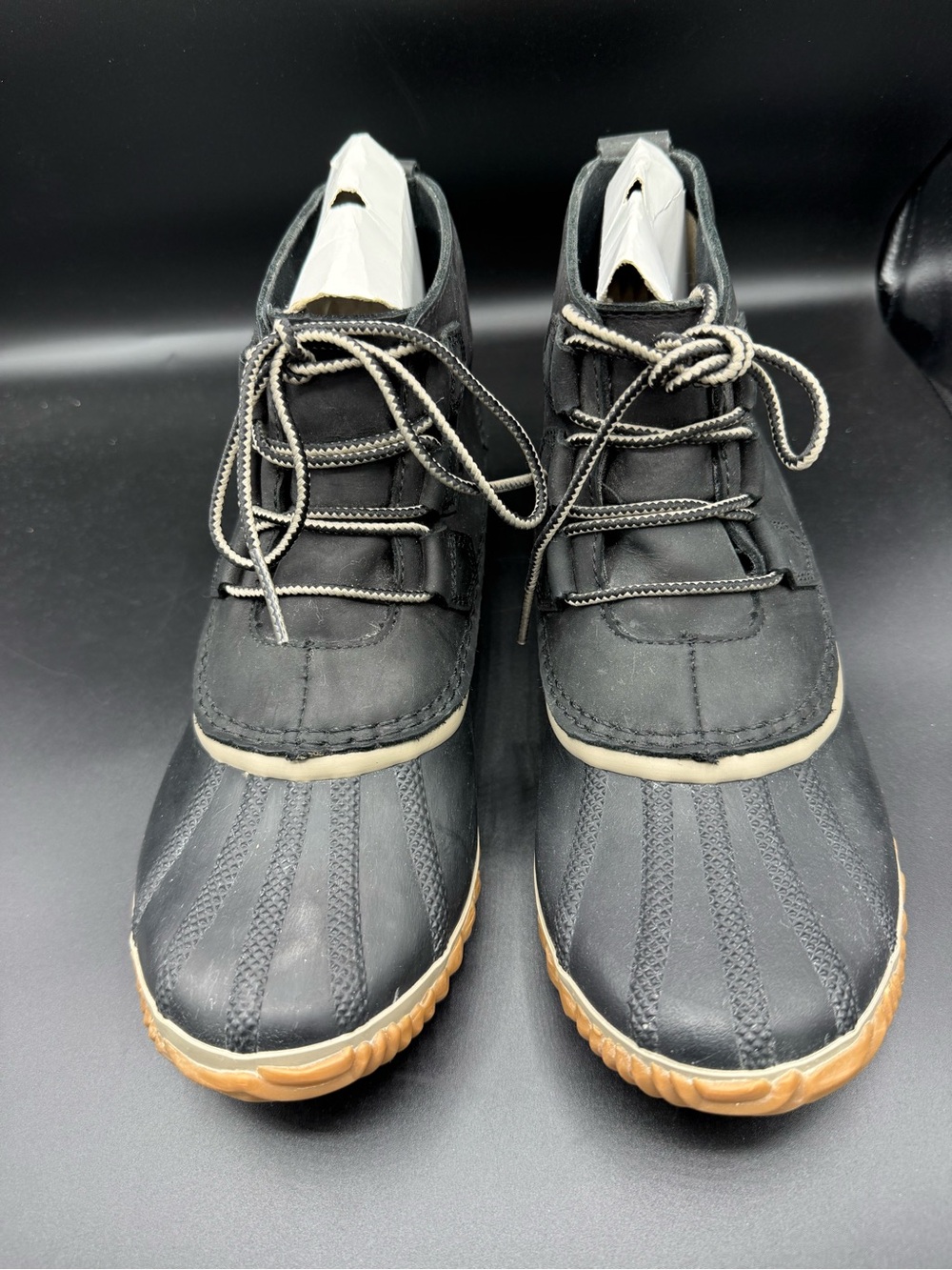 SOREL Out N About Ankle Duck Boots Black Waterproof Woman’s Size 9.5 - Picture 3 of 8